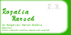 rozalia marsch business card